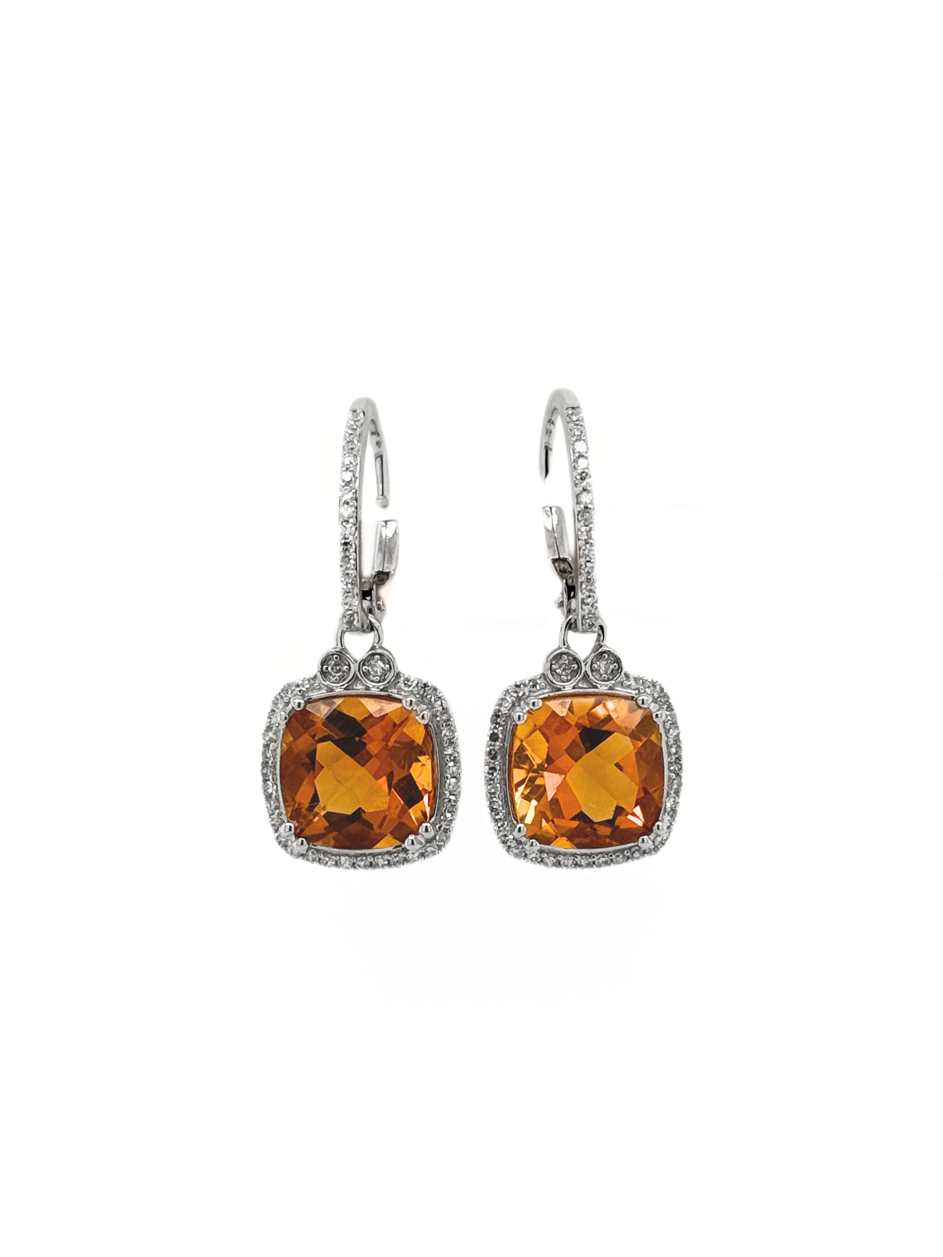 CITRINE DIAMOND EARRINGS-401286